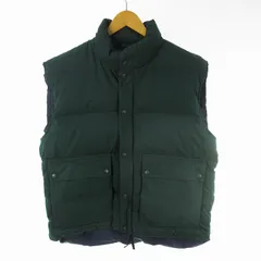 エディーバウアー EDDIE BAUER 90’S 白タグ ダウンベスト グースダウン L グリーン/ネイビー 緑 紺 ヴィンテージ オールド アウター