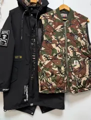 エイプバイベイプ カモ 2 in 1 パーカ ジャケット L