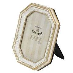 【フォロー割】壁掛け S フォトスタンド フォトフレーム 10×8cm ミニ 写真立て ホワイト アンティーク風