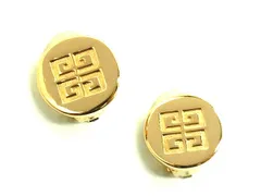 ■美品■ GIVENCHY ジバンシィ ヴィンテージ ロゴモチーフ クリップ式 イヤリング アクセサリー レディース ゴールド系 DL7765