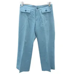 バーバリーブルーレーベル BURBERRY BLUE LABEL クロップドパンツ 七分丈 36 S 水色 ライトブルー /SM2 ■GY58