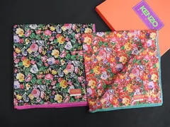 ■新品■未使用■ KENZO ケンゾー フラワー 花柄 ハンカチーフ 2点セット レディース マルチカラー DL6396