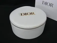 ■新品同様■ ChristianDior クリスチャンディオール コットン ミラー付き ジュエリーケース アクセサリーケース アイボリー系 DL6653