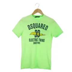 ディースクエアード DSQUARED2 Tシャツ XS 緑 グリーン 半袖 クルーネック プリント /AO22 ■GY61