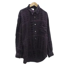 ポールスミス PAUL SMITH カジュアルシャツ M 紫 パープル 総柄 長袖 /YS7 ■GY61