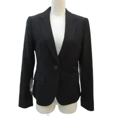 23区 オンワード樫山 テーラードャケット ミドル丈 シングルボタン 総裏地 38 M 黒 ブラック /SM10 ■GY61