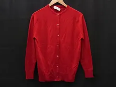 ■美品■ JOHN SMEDLEY ジョン スメドレー ウール100％ 長袖 カーディガン トップス 表記サイズ XS 洋服 レディース レッド系 DL5969