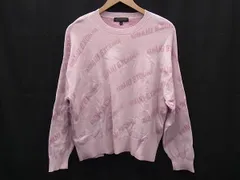 ■美品■ ARMANI EXCHANGE アルマーニエクスチェンジ コットン ニット セーター 長袖 トップス サイズ XS 洋服 ピンク系 DL5981