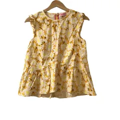 Kate spade(ケイトスペード) ノースリーブカットソー サイズ2 S レディース - ダークイエロー×白×マルチ 花柄/フリル