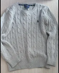 Polo Kids(ポロキッズ) ケーブルニット 7y グレー