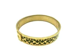 COACH コーチ シグネチャー バングル ブレスレット アクセサリー レディース メンズ グリーン系×ゴールド系 DL5177