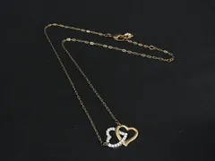 SWAROVSKI スワロフスキー ラインストーン ハート ネックレス ペンダント アクセサリー レディース ゴールド系 DL5156