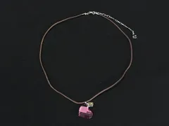 ■美品■ SWAROVSKI スワロフスキー ハート 蝶 カラーストーン ネックレス チョーカー アクセサリー ピンク系×ブラウン系 DL5192