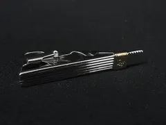 ■美品■ ChristianDior クリスチャンディオール ネクタイピン タイクリップ アクセサリー ビジネス 紳士 メンズ シルバー系 DL4268
