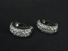 SWAROVSKI スワロフスキー ラインストーン クリップ式 イヤリング アクセサリー レディース シルバー系 DL4376