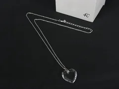 ■美品■ 4℃ ヨンドシー SV925 ハート ネックレス ペンダント アクセサリー レディース シルバー系×クリア DL4585のサムネイル