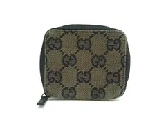 GUCCI グッチ 080 0416 1578 キャンバス GG柄 コインケース コインパース 小銭入れ ネイビー系 DL2644