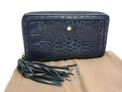 LANCEL ランセル レザー タッセル ラウンドファスナー 長財布 ウォレット 札入れ 小銭入れ レディース ネイビー系 DL2652のサムネイル
