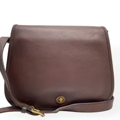 極美品　COACH オールドコーチ　USA製　ショルダーバッグ　ターンロック　茶