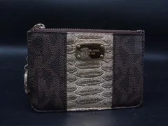 ■美品■ MICHAEL KORS マイケルコース レザー キーリング付き コインケース コインパース カードケース ブラウン系 DL2672