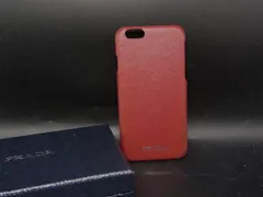 ■美品■ PRADA プラダ サフィアーノレザー iPhone6/6S対応 アイフォンケース スマホケース ボルドー系 DL2695