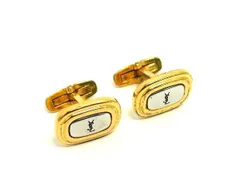 YVESSAINTLAURENT イヴサンローラン ヴィンテージ カフスボタン カフリンクス アクセサリー 紳士 ビジネス メンズ ゴールド系 DL4021