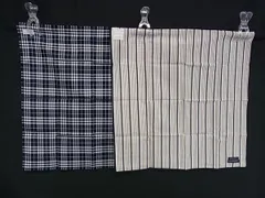 ■新品■未使用■ Burberrys バーバリーズ ハンカチ ハンカチーフ ポケットチーフ 2点セットまとめ売り DL4125