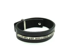 DIESEL ディーゼル レザー ブレスレット アクセサリー メンズ レディース ブラック系 DL3388