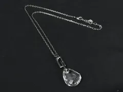 ■美品■ SWAROVSKI スワロフスキー クリスタル ネックレス ペンダント アクセサリー レディース シルバー系 DL3629