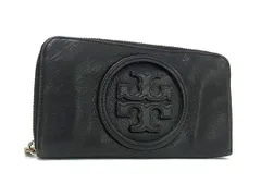TORY BURCH トリーバーチ レザー ラウンドファスナー 長財布 ウォレット 小銭入れ 札入れ カード入れ  ブラック系 DL3866