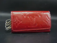 LOUIS VUITTON ルイヴィトン M91211 モノグラムヴェルニ ミュルティクレ4 4連 キーケース 鍵入れ ルージュ レッド系 DL2633
