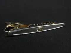 ■美品■ Burberrys バーバリーズ タイピン タイクリップ アクセサリー 紳士 ビジネス メンズ シルバー系×ゴールド系 DL2963