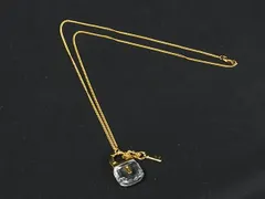 ■極美品■ SWAROVSKI スワロフスキー カデナ ネックレス ペンダント アクセサリー レディース ゴールド系×クリア DL3042