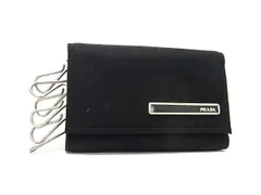 PRADA プラダ テスートナイロン 6連  キーケース 鍵入れ レディース メンズ ブラック系 DL1991