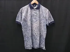 ETRO エトロ コットン100％  ペイズリー柄 半袖 シャツ トップス 表記サイズ S 洋服 ネイビー系 DK9302