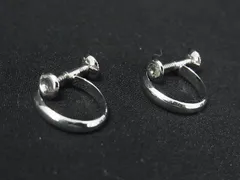 SV925 フープ ネジ式 イヤリング アクセサリー レディース シルバー系 DK9383