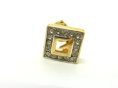 ■美品■ GIVENCHY ジバンシィ ヴィンテージ ラインストーン 片耳のみ クリップ式 イヤリング アクセサリー ゴールド系 DL1192