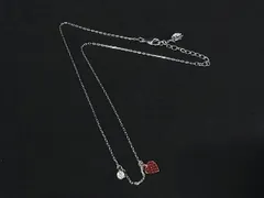 ■極美品■ SWAROVSKI スワロフスキー ハート ラインストーン ネックレス アクセサリー レディース シルバー系 DL0919