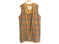 ■美品■ Burberrys バーバリーズ ノバチェック ウール100％ ライナーのみ ベスト アウター 上着 洋服 ベージュ系 DL1578