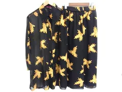 ■美品■ YUKI TORII ユキトリイ セットアップ シャツ パンツ ズボン 長袖 洋服 2点セット メンズ ブラック系×ゴールド系 DK7506