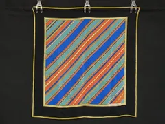 ChristianDior クリスチャンディオール シルク100% スカーフ ストール ショール レディース ブラック系×マルチカラー DK8462