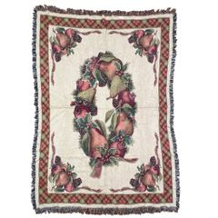 vintageラグ ブランケット マルチカバー タペストリー フラワー 花 USA