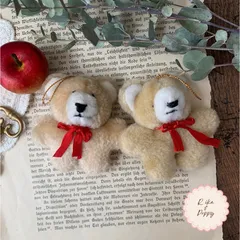 ヴィンテージ ミニチュア テディベア レトロ くま ぬいぐるみ セット オーナメント 蚤の市 5-14