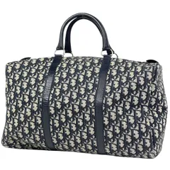 クリスチャンディオール Christian Dior トロッター柄 ハンドバッグ ミニボストン ハンドバッグ キャンバス ネイビー レディース 【中古】