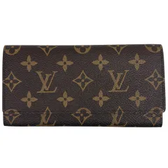 ルイ・ヴィトン Louis Vuitton ポルト エン 3 カルト クレディ 札入れ カード入れ 円 長財布 モノグラム ブラウン M61818 レディース 【中古】