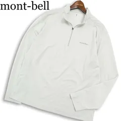 mont-bell モンベル 1104940 ウイックロン ZEO★ 長袖 ハーフジップ シャツ Sz.XL メンズ グレー アウトドア 大きいサイズ