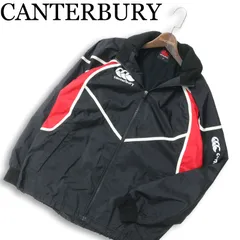 CANTERBURY カンタベリー ラグビー 通年★ ロゴ ウィンドブレーカー ブルゾン ジャケット Sz.M メンズ 黒のサムネイル