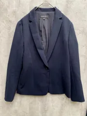 INDIVI インディヴィ 長袖 3点セットアップ セレモニー ハイストレッチ ジャケット パンツ スーツ size36/紺 ■◇◎レディース