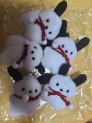 (新品) ポチャッコ ぬいぐるみ キーホルダー 5個 まとめ出品 犬 バッグ装飾