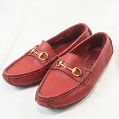 グッチ GUCCI ホースビット ローファー レザー レッド 6 1/2